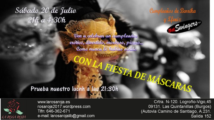 Fiesta de Máscaras en La Rosa Roja - BURGOS -