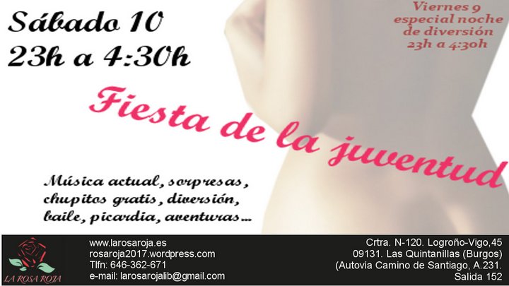 Fiesta Joven en La Rosa Roja - BURGOS -