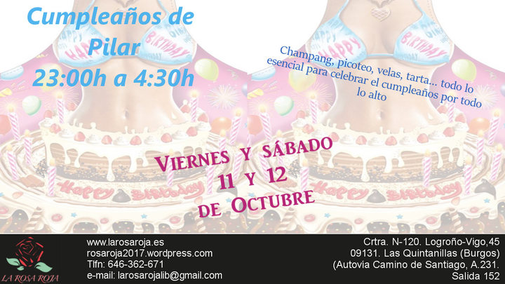 Cumpleaños de Pilar en La Rosa Roja -BURGOS-