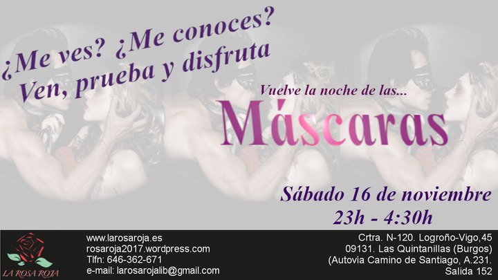 Noche de Máscaras en La Rosa Roja -BURGOS-