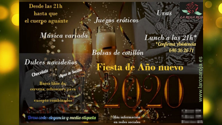 Cotillón y Gran fiesta de Año Nuevo en La Rosa Roja -BURGOS-