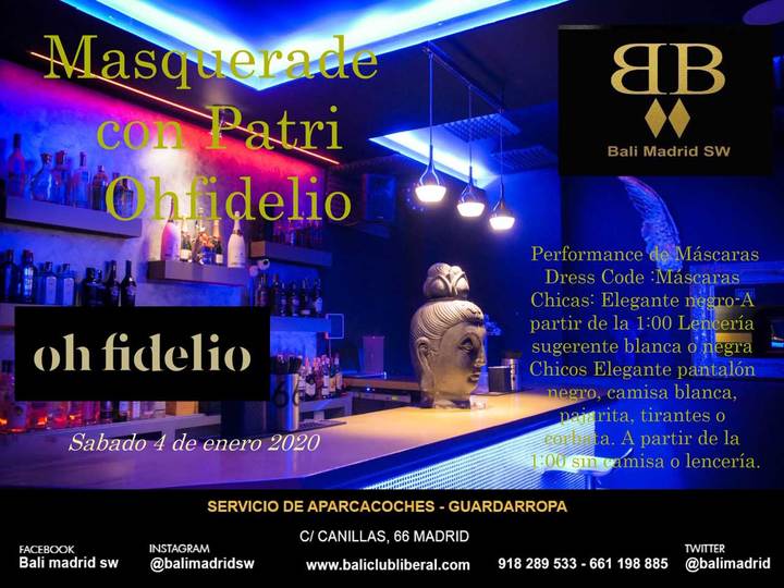 Masquerade con Patri Ohfidelio  en Bali -MADRID-
