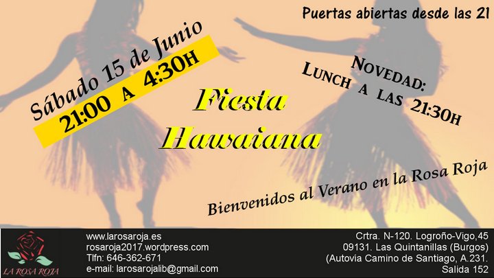 Fiesta Hawaiana en La Rosa Roja - BURGOS -